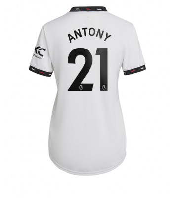 Manchester United Antony #21 Bortedrakt Kvinner 2022-23 Kortermet